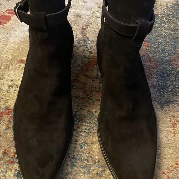 yves saint laurent  black WYATT JODHPUR BOOTS IN SUEDE sz 43 usa 10 - Picture 6 of 10